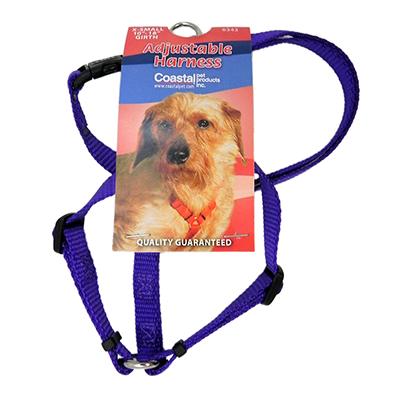 Adjustable XSmall Dog Harness 3/8-inch Purple Nylon Adjustable XSmall Dog Harness 3/8-inch Purple Nylon