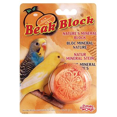 Hagen Parakeet Mineral Beak Block Orange Flavor Hagen Parakeet Mineral Beak Block Orange Flavor
