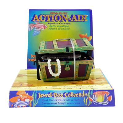Penn Plax Action Treasure Chest Aquarium Ornament Large Penn Plax Action Treasure Chest Aquarium Ornament Large