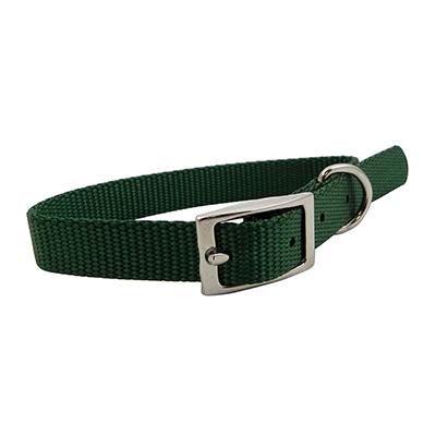 Nylon Dog Collar 5/8 inch Green 14-inch Nylon Dog Collar 5/8 inch Green 14-inch