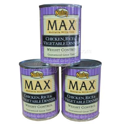 Nutro Max Weight Control Chicken,Rice & Veg Cans Lg Cs Nutro Max Weight Control Chicken,Rice & Veg Cans Lg Cs