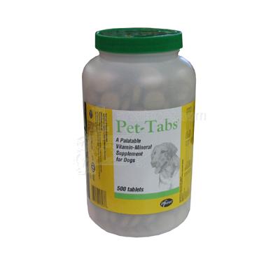 Pet-Tabs Dog Vitamin Mineral Supplement 500 Tablets Pet-Tabs Dog Vitamin Mineral Supplement 500 Tablets