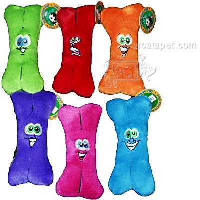 Bone Plush w/Embroidered Face Dog Toy Bone Plush w/Embroidered Face Dog Toy