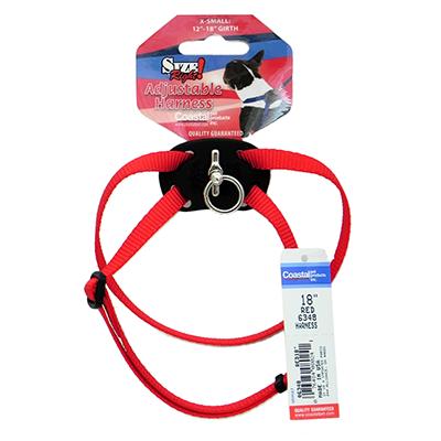 Nylon Dog Harness Size Right XSmall Red Nylon Dog Harness Size Right XSmall Red
