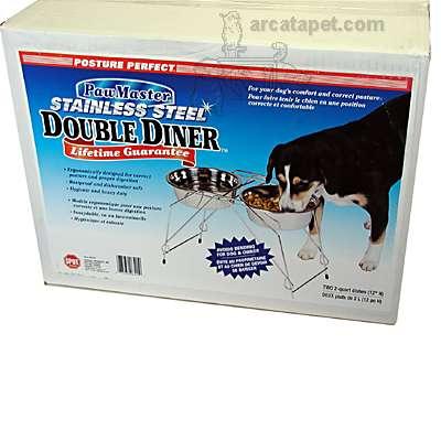 Double Dog Diner Steel 12 inches high with 2 Two-Quart Bowls Double Dog Diner Steel 12 inches high with 2 Two-Quart Bowls