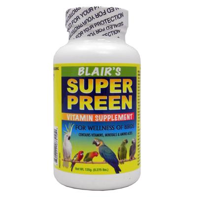 Blairs Super Preen Bird Vitamin Supplement Powder 125 gm Blairs Super Preen Bird Vitamin Supplement Powder 125 gm