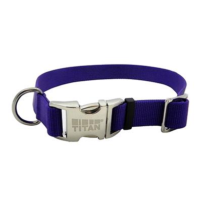 Titan Medium Purple Nylon Adjustable Dog Collar Titan Medium Purple Nylon Adjustable Dog Collar