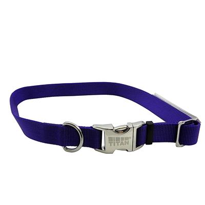 Titan Large Purple Nylon Adjustable Dog Collar Titan Large Purple Nylon Adjustable Dog Collar