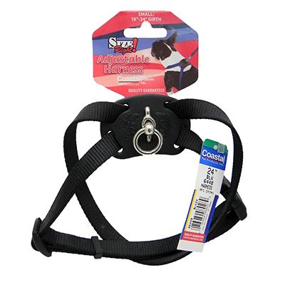 Nylon Dog Harness Size Right Small Black Nylon Dog Harness Size Right Small Black