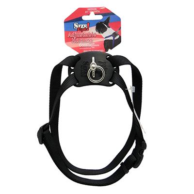Nylon Dog Harness Size Right Medium Black Nylon Dog Harness Size Right Medium Black