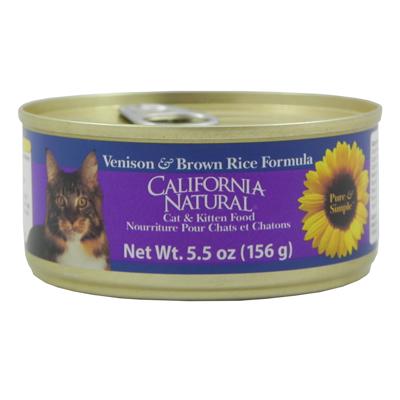 California Natural Venison/Brown Rice Cat Food Sm Can Single California Natural Venison/Brown Rice Cat Food Sm Can Single