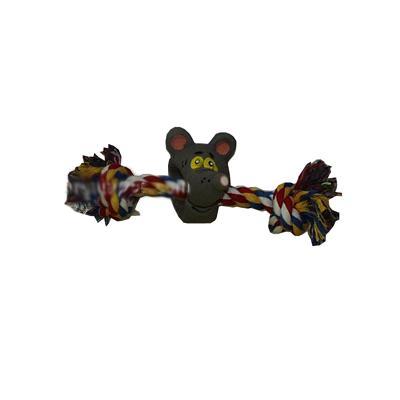Latex Rope Bone Mouse Face Dog Toy Latex Rope Bone Mouse Face Dog Toy
