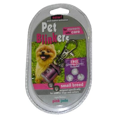 Flashing LED Pet Blinker Pink and Jade Flashing LED Pet Blinker Pink and Jade