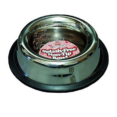 Stainless Steel Splash Free Dog Bowl 1/2 Pint (8 oz) Stainless Steel Splash Free Dog Bowl 1/2 Pint (8 oz)