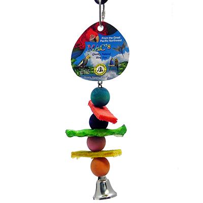Rawhide Wafers and Wood Balls Md Parrot Toy Rawhide Wafers and Wood Balls Md Parrot Toy
