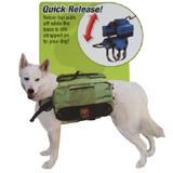 Quick Release Dog Back Pack Large