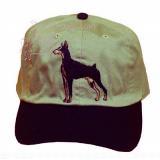 Cap 100% Cotton with Embroidered Doberman
