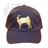 Cap 100% Cotton with Embroidered Pug