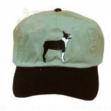 Cap 100% Cotton with Embroidered Boston Terrier