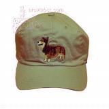 Cap 100% Cotton with Embroidered Welsh Corgi
