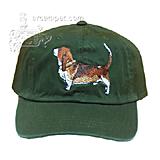 Cap 100% Cotton with Embroidered Basset Hound