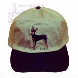 Cap 100% Cotton with Embroidered Minature Pinscher