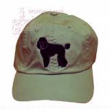 Cap 100% Cotton with Embroidered Poodle Black