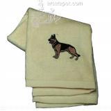 Cotton Terry Cloth Dog Hand Towel with German Shepherd 