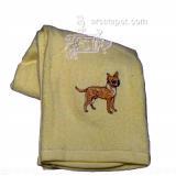 Cotton Terry Cloth Dog Hand Towel with Embroidered Chihuahua