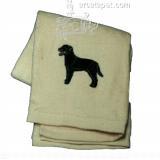 Cotton Terry Cloth Dog Hand Towel with Embroidered Lab Black