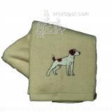 Cotton Terry Cloth Dog Hand Towel w/Embroidered Jack Russell