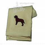 Cotton Terry Cloth Dog Hand Towel with Lab Chocolate