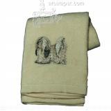 Cotton Terry Cloth Dog Hand Towel w/Embroidered Lhasa Apso