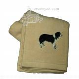 Cotton Terry Cloth Dog Hand Towel with Border Collie