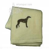 Cotton Terry Cloth Dog Hand Towel with Embroidered Greyhound