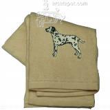 Cotton Terry Cloth Dog Hand Towel with Embroidered Dalmatian