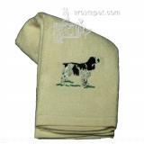 Cotton Terry Cloth Dog Hand Towel with Springer Spaniel