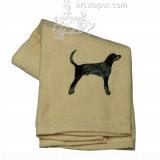Cotton Terry Cloth Dog Hand Towel with Embroidered Blue Tick