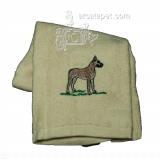 Cotton Terry Cloth Dog Hand Towel w/Embroidered Great Dane