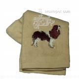 Cotton Terry Cloth Dog Hand Towel with Cavalier Spaniel