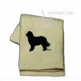 Cotton Terry Cloth Dog Hand Towel w/Embroidered Newfoundland