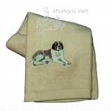 Cotton Terry Cloth Dog Hand Towel with Saint Bernard