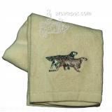 Cotton Terry Cloth Dog Hand Towel with English Setter