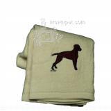 Cotton Terry Cloth Dog Hand Towel with Embroidered Vizsla