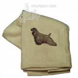 Cotton Terry Cloth Dog Hand Towel with Cocker Spaniel Buff