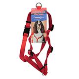 Adjustable Medium Dog Harness 3/4-inch Red Nylon