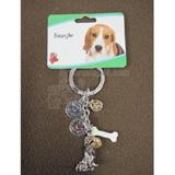 Key Chain Beagle with 5 Charms
