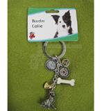 Key Chain Border Collie with 5 Charms