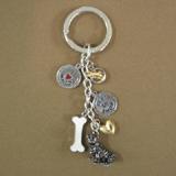 Key Chain Pug with 5 Charms