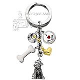 Key Chain Schnauzer with 5 Charms